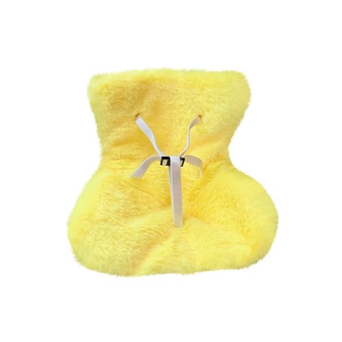 Doll Car Seat for 10-17cm Dolls with Soft Furry Cushion, Air Vent Clip Car Decorations for Doll Fans and Doll Collector(Yellow,One Size)
