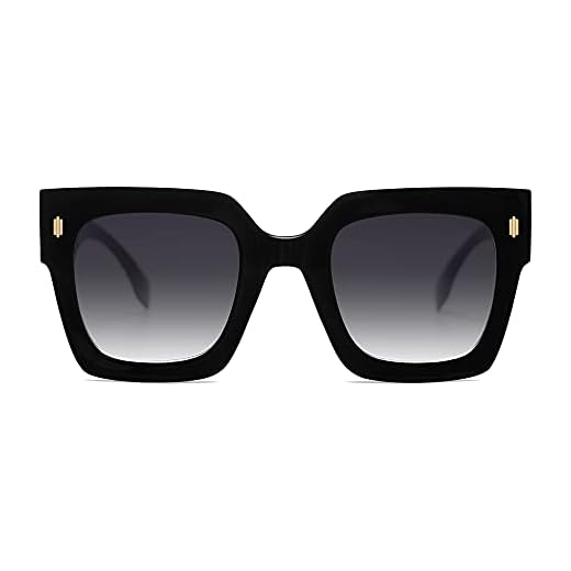 SOJOS Vintage Oversized Square Sunglasses for Women,Retro Womens Luxury Big Large Sun Glasses UV400 SJ2194C1 Black