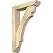 Ekena Millwork BKT0402X16X24OLY06RDF Olympic Slat Rough Sawn Bracket w/Offset Brace, Douglas Fir