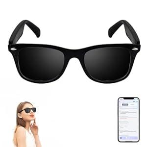 Smart Glasses for Men Women, Real-Time AI Translation Glasses with ChatGPT, Wireless Bluetooth UV Protection Polarized Smart Sunglasses with 160+ Languages, Ideal for Travel Study & Business