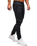 Milin Naco Cargo Pants for Men, Cotton Hiking Pant with 6 Pockets,Stretch Slim Fit Mens Jogger Pants...