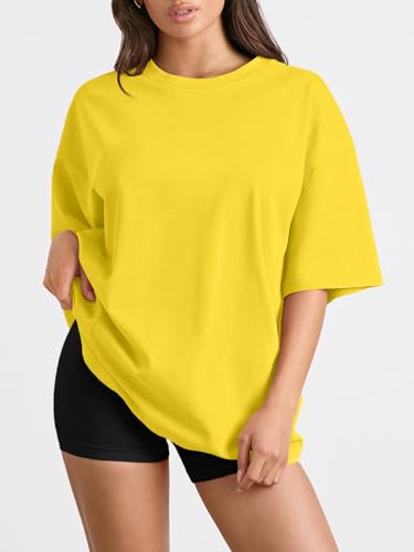 Image of Trendy Queen Womens Oversized T-Shirts Short Sleeves Workout Tops | Casual Summer Gym Tees Plus Size Fashion Clothes 2026