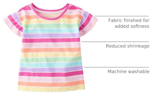 Image of The Children's Place Girls' Short Sleeve Ruffle Print Top