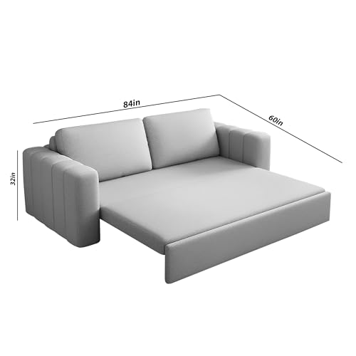 Image of Cisco 3 Seater Sofa Cum Bed for Home & Living Room (Grey) | Modern Premium Fabric Sofa | Foldable Convertible Sofa Bed | Furniture for Home, Office, Guest Room & Bedroom Interiors