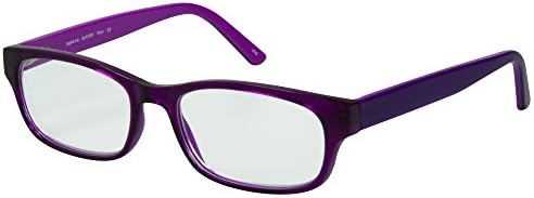 Sightline 7001 Multifocal Computer Reading Glasses. Full-Rim Designer Frame with Progressive Magnification Anti-Glare Coated Lenses (1.50, Plum)