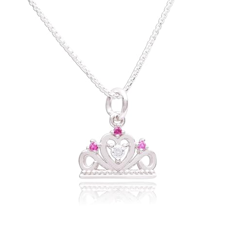 Cherished Moments Children's Sterling Silver Fairy Princess Tiara Necklace, 14