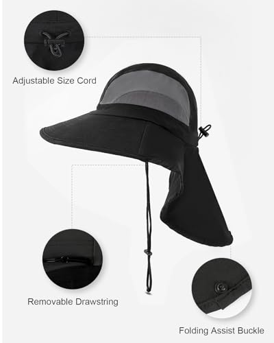 Sombrero de sol con ala amplia y protección UV para hombre miniatura 6