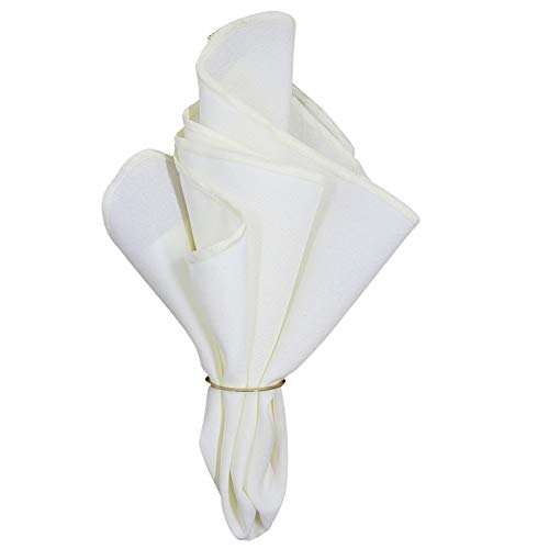 Guardanapo de Tecido Oxford Overloque Pérola 40cmx40cm - 4 unds