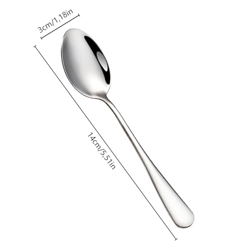 ASelected Teaspoons Set of 30,5.5In Stainless Steel Tea Spoons Or Tea, Coffee, Cake, Dessert & Salad, Dishwasher Safe, Cutlery Starter Spoons, Dessert Spoon, Tea Spoon for Restaurant