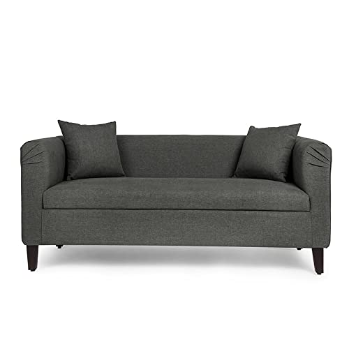 Image of Wakefit Sofa Set | 3 Year Warranty | Sofa 2 Seater, 2 Seater Sofa for Living Room, Wooden Sofa Set, Couch Sofa for Living Room - Miami(Tahoe : Ash Grey)