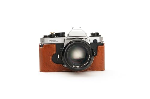 TP Original Nikon FM3A 専用 ブルタイプ 本革 ボディケース 赤茶色
