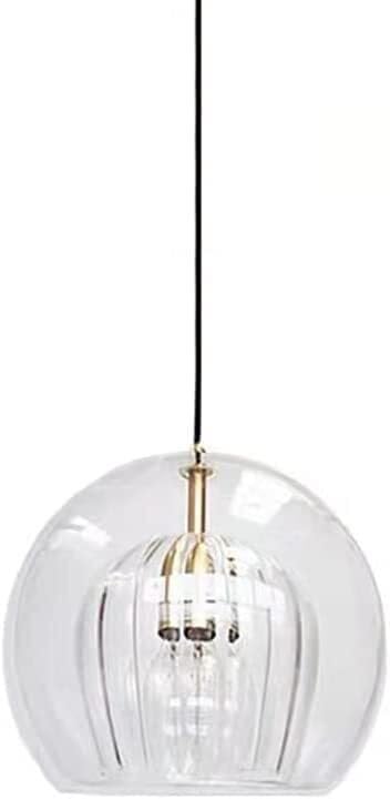Plafonnier suspendu en verre soufflé E27 pour style nordique moderne