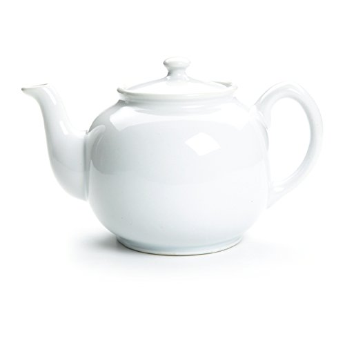 Fox Run Earthenware Teapot, 10 Cup, White