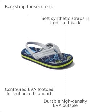 Image of REEF Boys Toddler /Little Kid Ahi Beach Flip Flop, Soft Cushion Footbed, Water Friendly