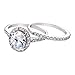 925 Sterling Silver 1.75ct CZ Oval Bridal Engagement Ring Set Size 7 Trendy Fashion Rings for Everyday Wear Elegant Enhancements Sleek and Graceful Accessories Stylish Essentials