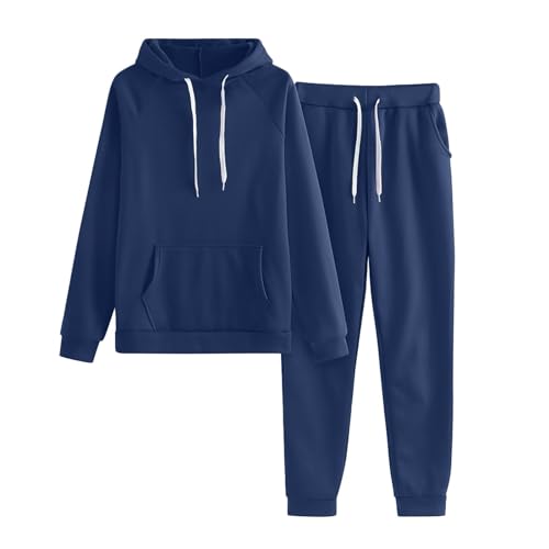 Sweatsuits Women 2 Piece Outfit Jogger Maching Set Hiking Sweat Suit Two Piece Sets Fall Trendy Clothes 2025 Airport Outfits for Women conjuntos de 2 piezas para Mujer Navy