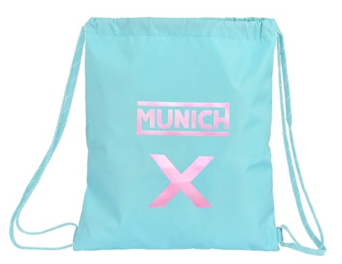 Safta München Sky Rucksack, flach, groß, ideal für Kinder verschiedener Altersgruppen, bequem und vielseitig, Qualität und Widerstandsfähigkeit, 35 x 40 cm, Farbe, hellblau, Estándar, Casual