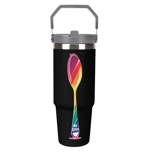 Funny Matching Couple Lesbian Gay LGBT 30 Oz Tumbler with Handle Stainless Steel Water Bottle Large Capacity Travel Coffee Mug