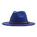 Dinnesis Fedora Chapeau de baseball classique pour femme avec laine et boucle thermomètre, bleu, taille unique