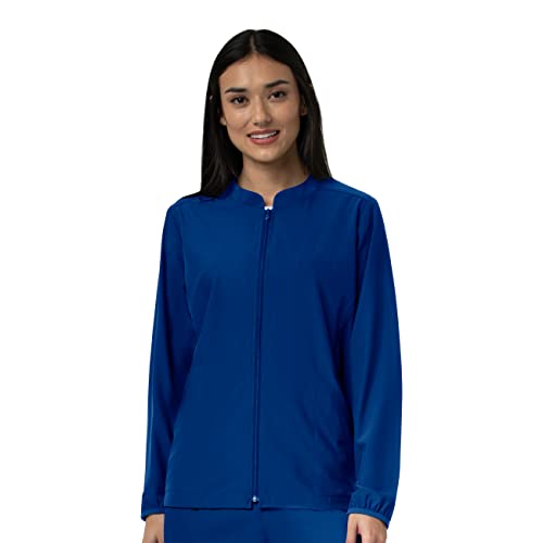 Carhartt Womens Zip Front Scrub Jacket, Royal, SM