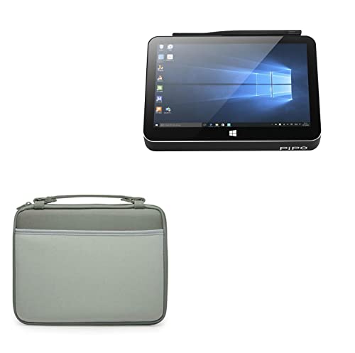 BoxWave Case Compatible with PiPO X11 - Hard Shell Briefcase, Slim Messenger Bag Briefcase Cover Side Pockets - Pewter