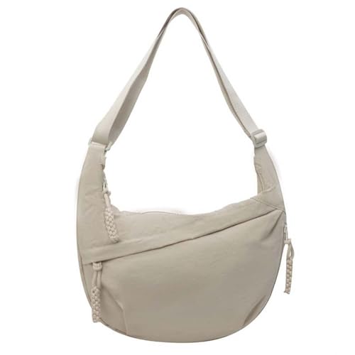 Crescent Crossbody Bag for Women Nylon Dumpling Bag Multi-Pocket Sling Bag Roomy Hobo Bag Moon Shoulder Bag