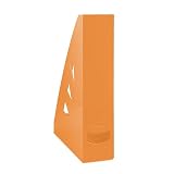 OFFICE PRODUCTS segregator stojący nowoczesny design / 10 sztuk / A4 - kolor: Pomarańczowy/twarde tworzywo sztuczne/ażurowy/organizer na biurko do czasopism/nietłukący