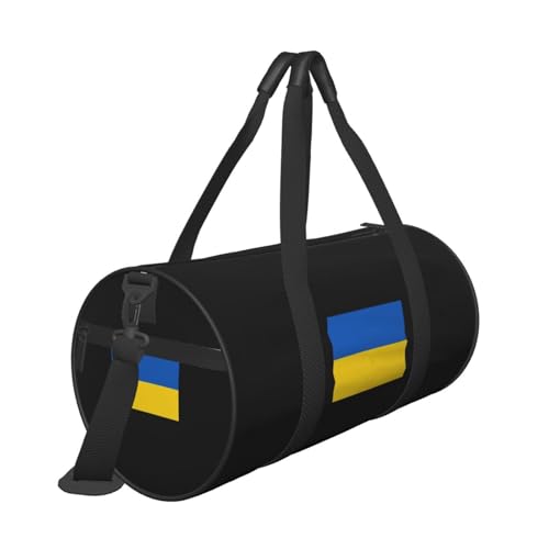 Flag of Ukraine Convertible Garment Bag with Shoulder Strap, Carry on Garment Duffel Bag for Men Women - Rolling Foldable for Travel Luggage Bags (Black)4