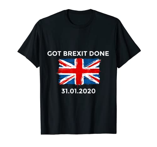 Se acabó el Brexit Salir de la UE Enero 2020 Día del Brexit Bandera del Reino Unido Camiseta