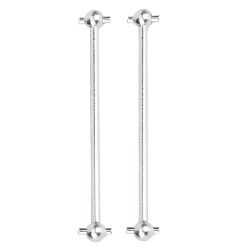 Tnfeeon WLtoys 144001 1/14 RC Car Silver Metal Crankshaft Accessory Lightweight and Compact Assembly Replacement 2.5 Inch Pack of 2 Casual RC Car Users
