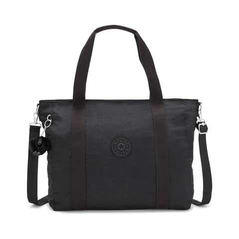 Kipling Women's Asseni Tote Bag, Lightweight Everyday Purse, Nylon Shoulder Bag Cover