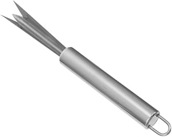 Silver Pineapple Eye Peeler Remover Tool, Multipurpose Pineapple Eye Clip,Pineapple Eye Cutter V Shape Stainless Steel Pineapple Eye Peeler Remover for Home Kitchen Peelers