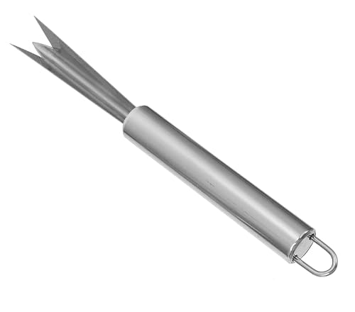 Silver Pineapple Eye Peeler Remover Tool, Multipurpose Pineapple Eye Clip,Pineapple Eye Cutter V Shape Stainless Steel Pineapple Eye Peeler Remover for Home Kitchen Peelers