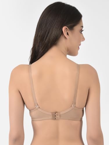 Image of Softline Women's Cotton-Rich Wire-Free Padded Bra | Full Coverage, Seamless & Breathable for Everyday Comfort | Soft Fabric with Supportive Fit for All-Day Wear