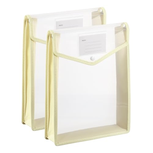 Classeurs à expansion plastique A4 pochette de rangement verticale kaki PATIKIL - 2 Pcs