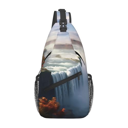 Sac de poitrine croisé léger durable grande capacité avec imprimé Niagara Falls