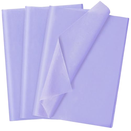 Image of 120 Sheets 20 inchX14 inch Tissue Paper for Gift Bags Wrapping, Light Purple Art Tissue Paper Bulk for Weddings Birthday Party Crafts Decoration