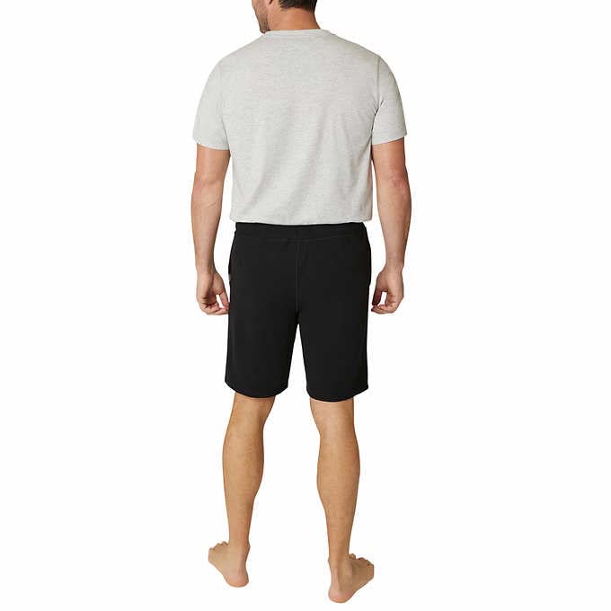 Eddie Bauer Men's Pajama Set - 3 Piece Sleep T-Shirt, Jogger Pant, and Lounge Short, Black Bottom & Heather Gray Top, SIZE MEDIUM4