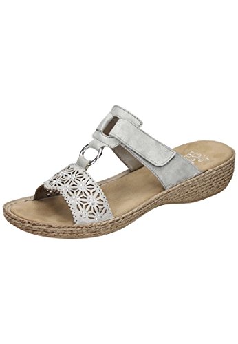Rieker Damen 65834 Clogs, Grau (grey/40), 38 EU