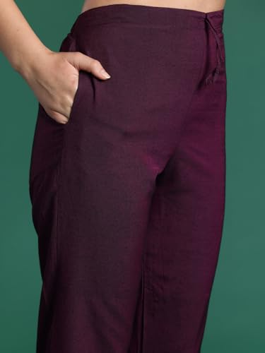 Image of INDO ERA Women's Cotton Ethnic Co-Ord Set | Kurta Pant Set | Stylish Cotton Suit Set for Women,6762