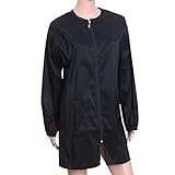  Beaupretty Salon Kleid Friseur Reißverschluss Robe Kittel Arbeitsschürze Wasserdicht Salon Client Kleid Roben Haarschnitt Umhang für Friseur Groomer - Größe M