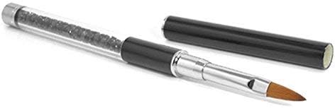 ATNails no 6 SABLE OVAL ACRYLIC NAIL ART BRUSH WITH Rhinestone , Diamond