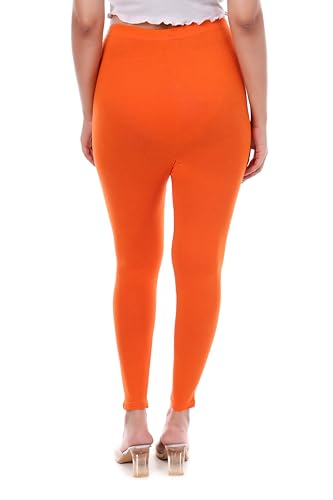 Image of TPF Women Solid Cotton Lycra Stretchable Leggings | Comfortable Ankle-Length Slim Fit Leggings for Women & Girls | Soft, Breathable Wear Bottoms
