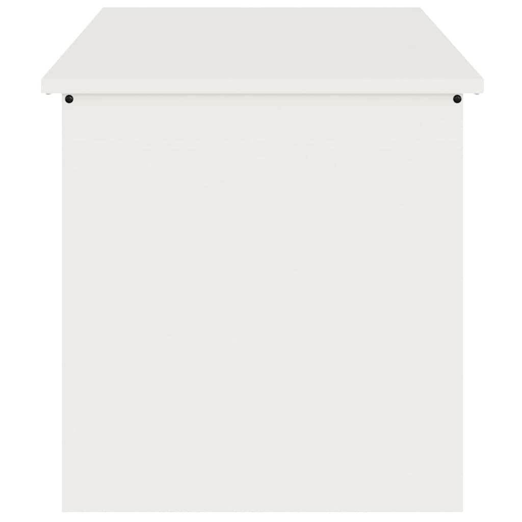 vidaXL Boîte de Rangement Extérieure Blanc 100 x 50,5 x 50 cm Acier, Solution de Rangement pour Jardin et terrasse, boîte résistant aux intempéries, Organisateur métallique Robuste