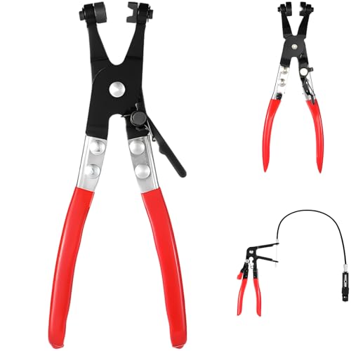Juego de alicates para abrazaderas de manguera de 3 piezas con cable de largo alcance y 45 grados 2