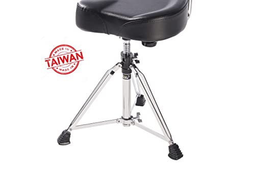 Boltd Drum Throne Made In Taiwan Adjustable Motorcycle Style With Large Backrest Seat Comfortable Drum Set Percussion Stool #TOP4