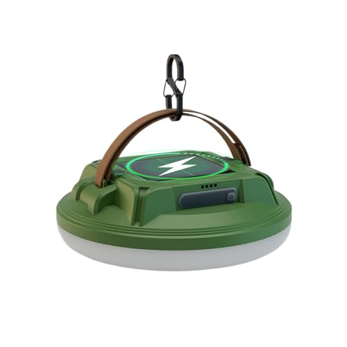 Lampe de camping solaire LED rechargeable avec affichage de batterie pour tente et randonnée - 6
