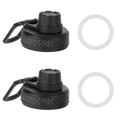 Sport-Wasserflaschen mit breiter Öffnung, Ersatzdeckel, Zubehör für Hydroflaschen, Deckel, passend für die meisten Weithalsflaschen, Original-Flaschenausgießer, Schwarz Cover