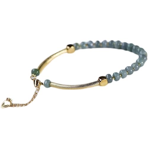 Jade Bleu Feng Shui bracelet pour femme en perles de boulier et argent S925