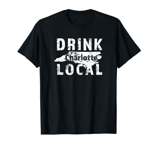 Bebida local Charlotte NC Cerveza artesanal Queen City Souvenir Camiseta
